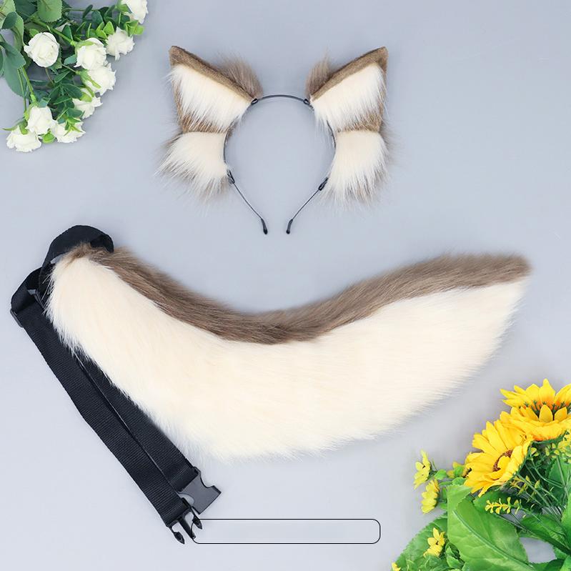 Plush Dog Ears And Tail Suit Cosplay Accessory 20290:280758