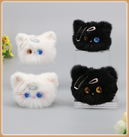 Handmade Lovely Soft Cat Ball Bag Pendant Key-chain Soft Accessories