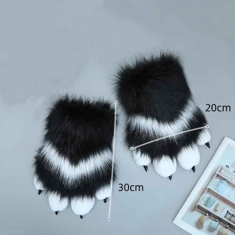 Furry Animal Craws Pink Paw Soft Realistic Performance Cosplay Props