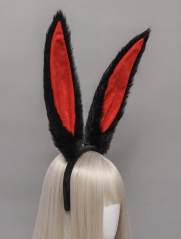 Adjustable Long Rabbit Ears Headband - Cute Bunny Kigurumi Accessory