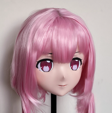 Pink Short Wig Kigurumi Mask 19140:271464