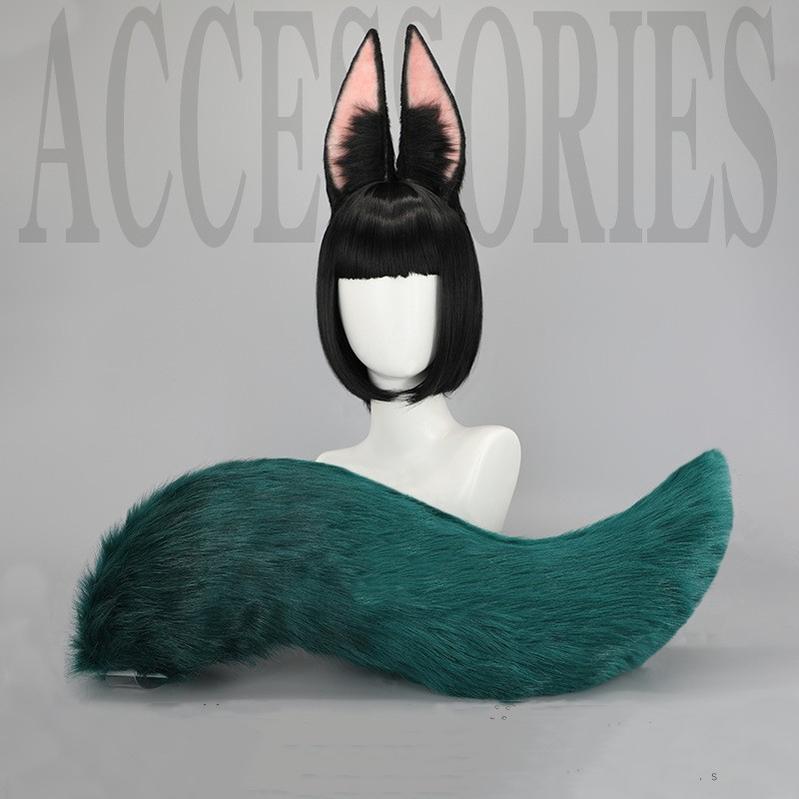 Genshin Impact Sumeru Tighnari Furry Hairband Animal Tail Set