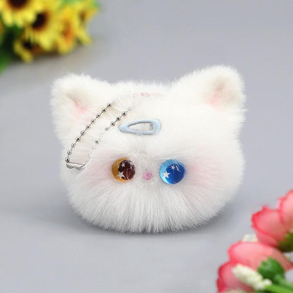 Handmade Lovely Soft Cat Ball Bag Pendant Key-chain Soft Accessories