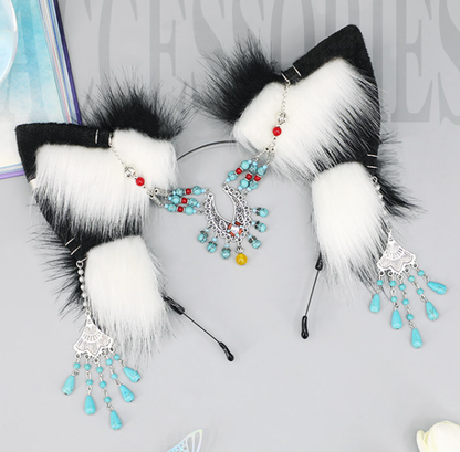 Wolf Animal Ears Ethinic Style Pendent Kigurumi Accessories 20636:285396