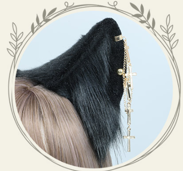 Handcrafted Realistic Cat Ear Hairband Cute JK Lolita Headpiece