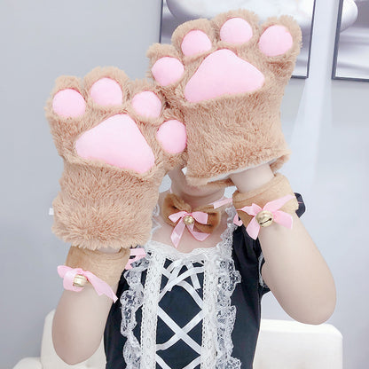 Lovely Plush Cat Paw Gloves Kigurumi Accessories Multicolors