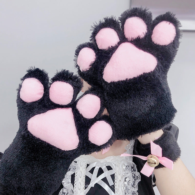 Lovely Plush Cat Paw Gloves Kigurumi Accessories Multicolors