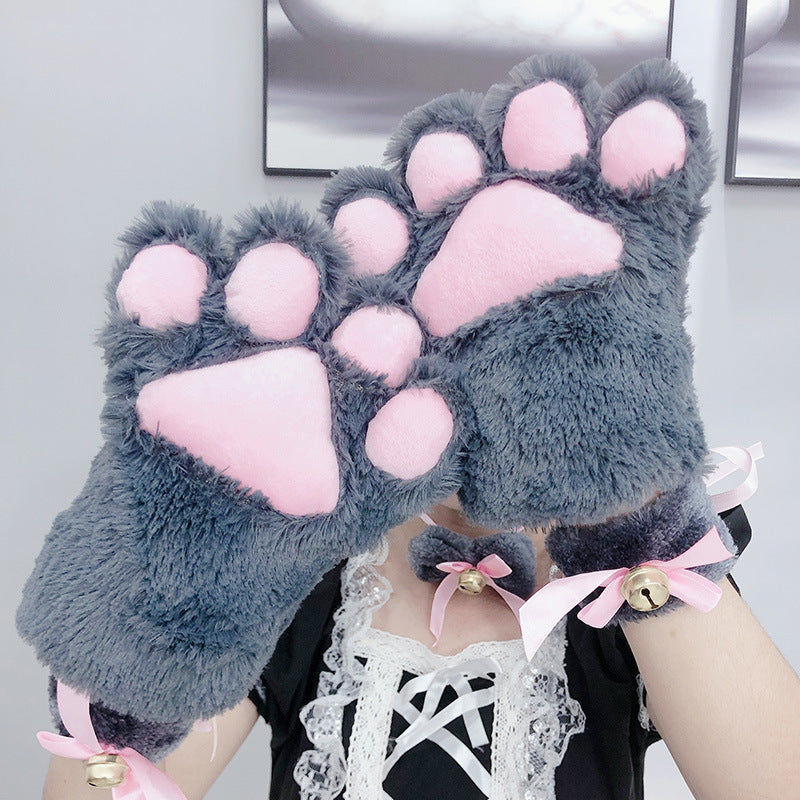 Lovely Plush Cat Paw Gloves Kigurumi Accessories Multicolors