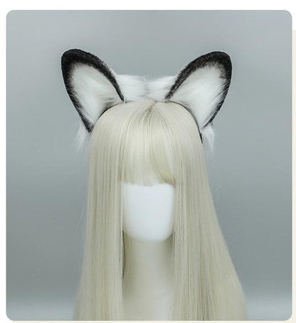 Handmade Simulation of First Snow Leopard Ear Headband