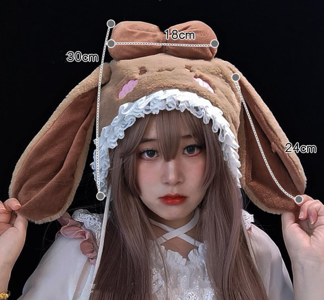 Autumn Winter Cute and Soft Rabbit Ears Warm Hat 20596:284896