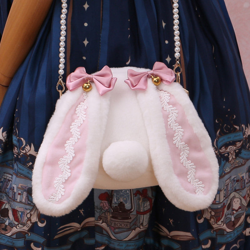 Furry Rice Cake Rabbit Sling Bag - Cute Animal Accessory 20640:285474