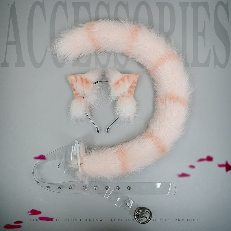 Simulated Fluffy Cat Ears Hairband Tails Furry Accessories