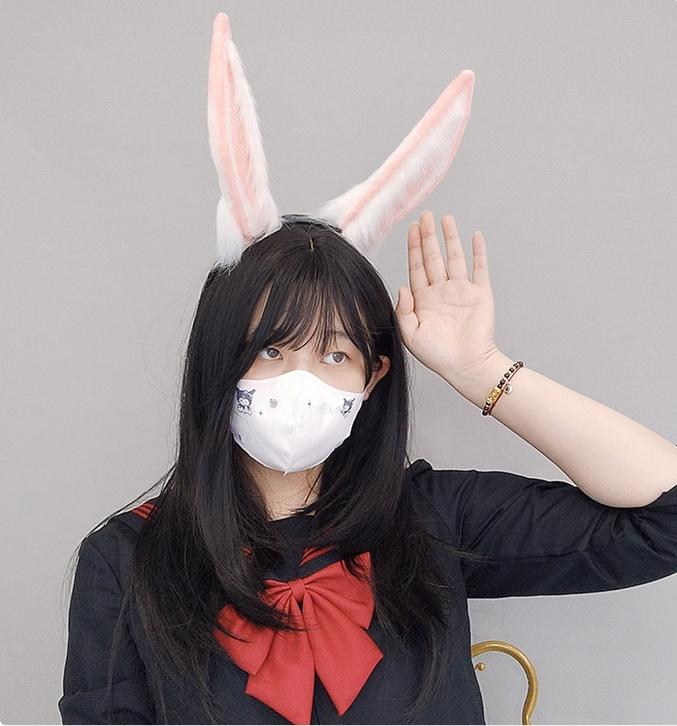 Movable and Rechargeable Electric Plush Rabbit Ear Hairband