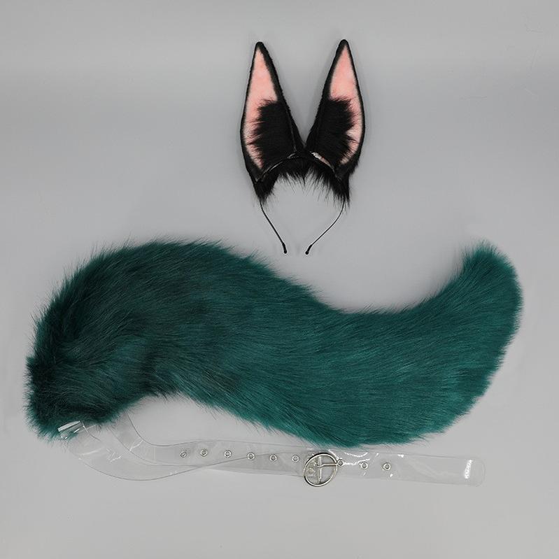 Genshin Impact Sumeru Tighnari Furry Hairband Animal Tail Set