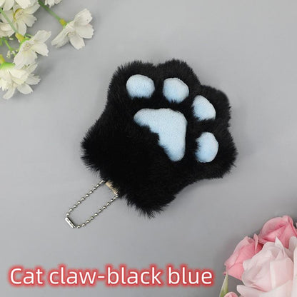 Imitation Lovely Plush Cat Claw Keychain Furry Accessory