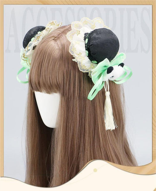 Plush Accessories Multicolors Cute Panda Bun Hair Clips 20620:285240