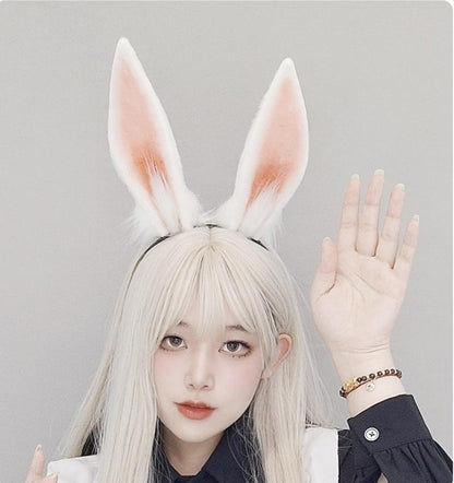 Realistic Animal Ears Bunny Headband Rabbit Ear Hairband KC Accessory