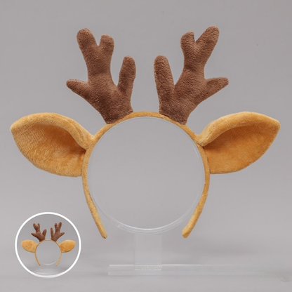 Deer Ears And Antlers Hairband Christmas Headwear Cosplay Accessory