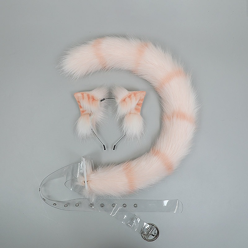 Simulated Fluffy Cat Ears Hairband Tails Furry Accessories