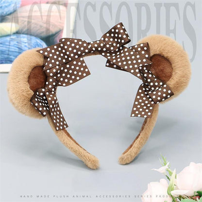 Lovely Polka Dot Bows Kigurumi Accessories  Bear Ears Hairband Multicolors 20618:285188