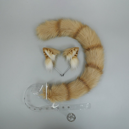 Simulated Fluffy Cat Ears Hairband Tails Furry Accessories