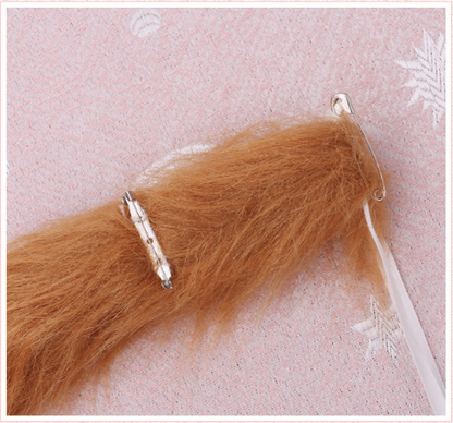 Handmade Kawaii Furry Cat Tail Animal Tail Cosplay Props