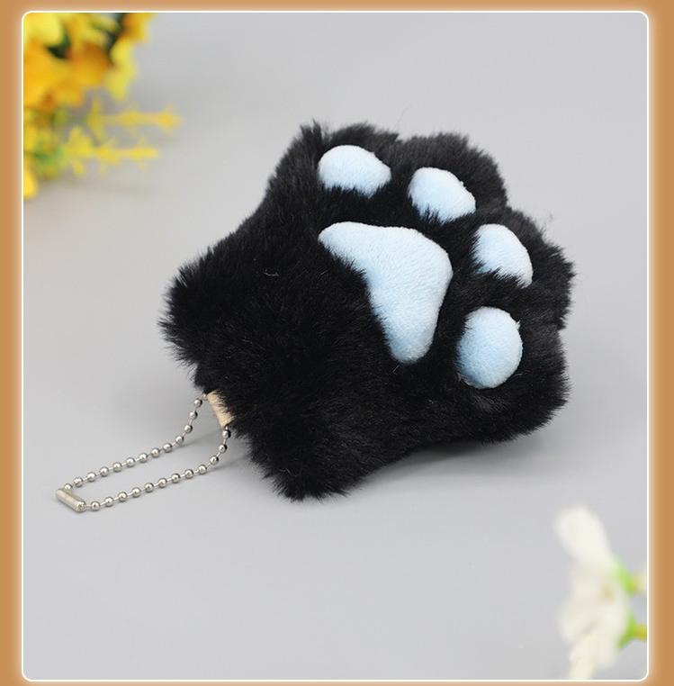 Imitation Lovely Plush Cat Claw Keychain Furry Accessory