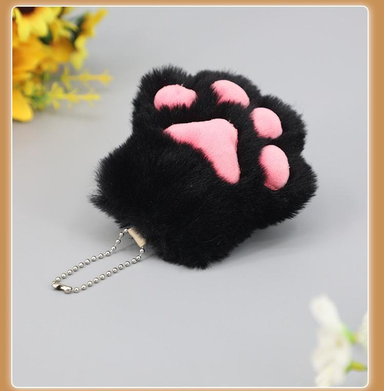 Imitation Lovely Plush Cat Claw Keychain Furry Accessory