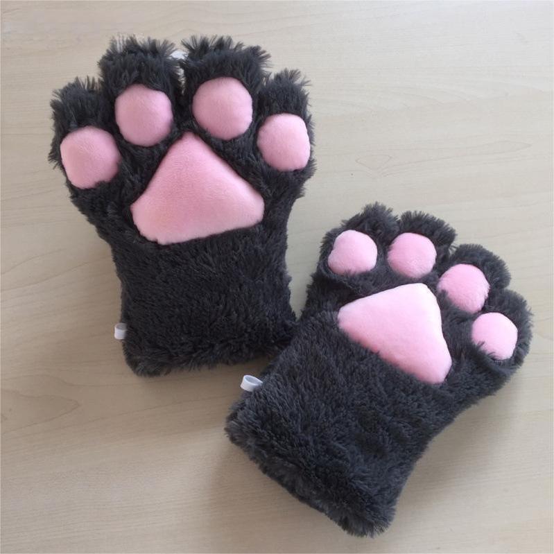 Lovely Plush Cat Paw Gloves Kigurumi Accessories Multicolors