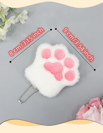 Imitation Lovely Plush Cat Claw Keychain Furry Accessory