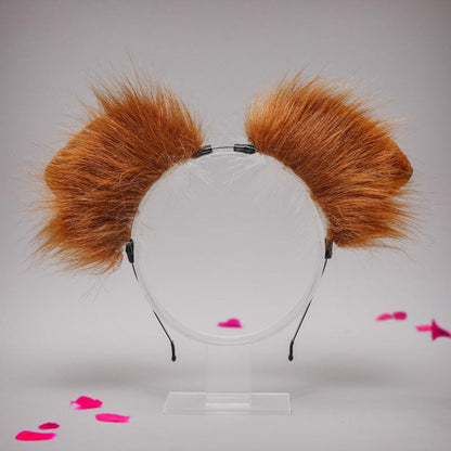 Hand-made Plush Animal Dog Ear Headdress Soft Accessories