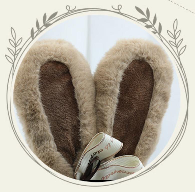 Handmade Chocolate Furry Rabbit Ears Hairband Accessories 20590:284832