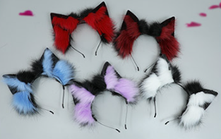 Halloween Plush Wolf Ears Hairband Cos Accessories