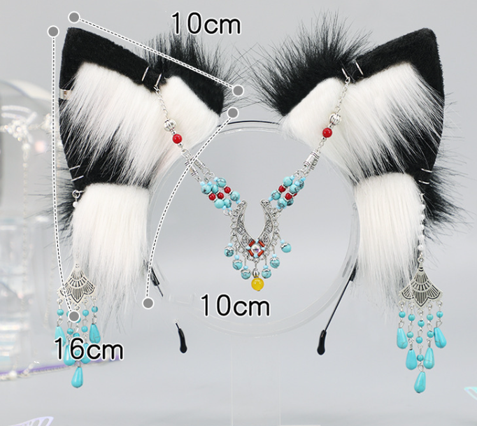 Wolf Animal Ears Ethinic Style Pendent Kigurumi Accessories 20636:285398