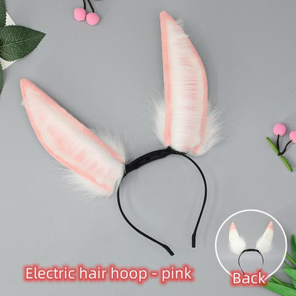 Movable and Rechargeable Electric Plush Rabbit Ear Hairband