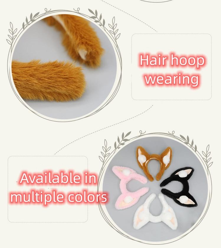 Kigurumi Accessories Lovely Plush Ball Fox Ear Hoop