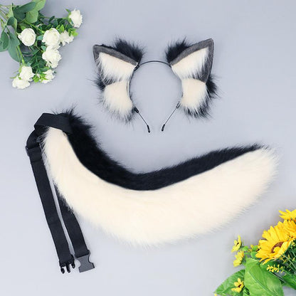 Plush Dog Ears And Tail Suit Cosplay Accessory 20290:280756