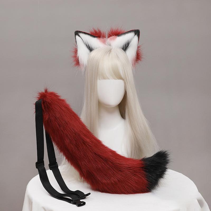 Wolf King Fenrir Plush Ears Tail Suit Kigurumi Accessory 20626:285302