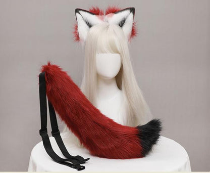 Wolf King Fenrir Plush Ears Tail Suit Kigurumi Accessory 20626:285316