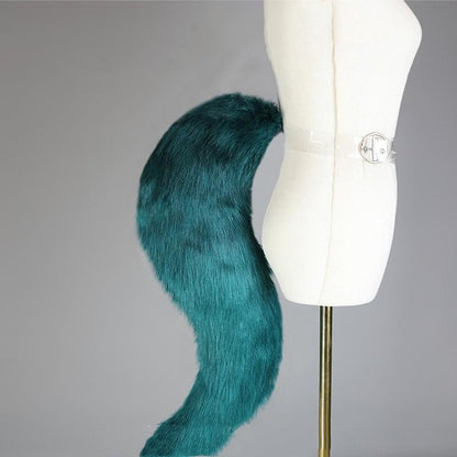 Genshin Impact Sumeru Tighnari Furry Hairband Animal Tail Set