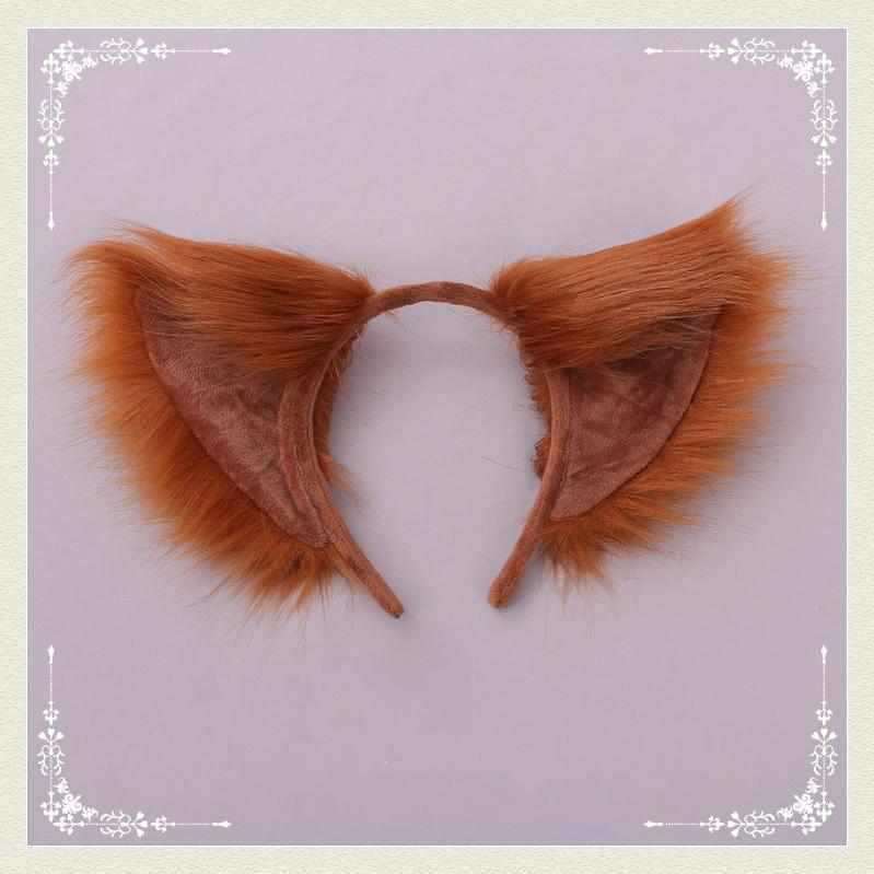 Cute Furry Fox Ear Headband - Japanese Kawaii Cosplay Accessory (Camel) 20644:285560