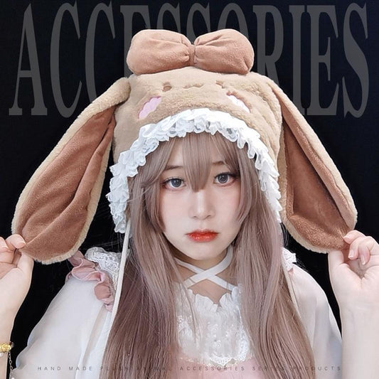 Autumn Winter Cute and Soft Rabbit Ears Warm Hat