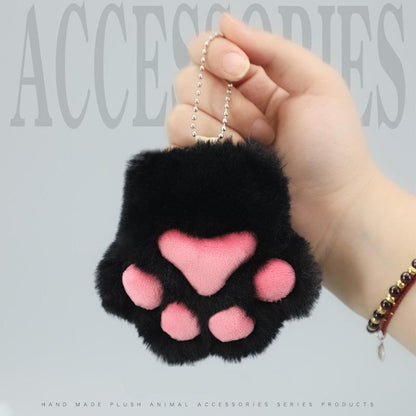 Imitation Lovely Plush Cat Claw Keychain Furry Accessory