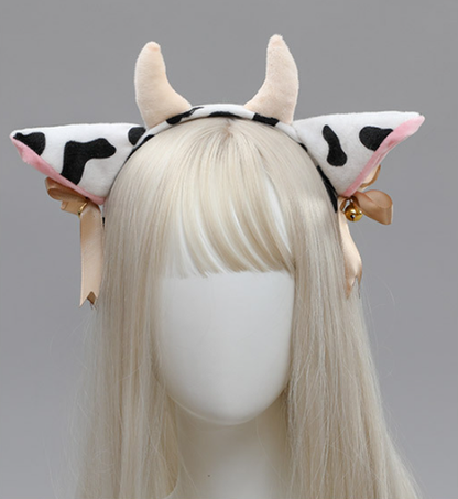 Celebration and Party Fun~ Cartoon Cow Headband and Tail Set