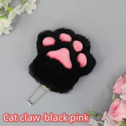 Imitation Lovely Plush Cat Claw Keychain Furry Accessory