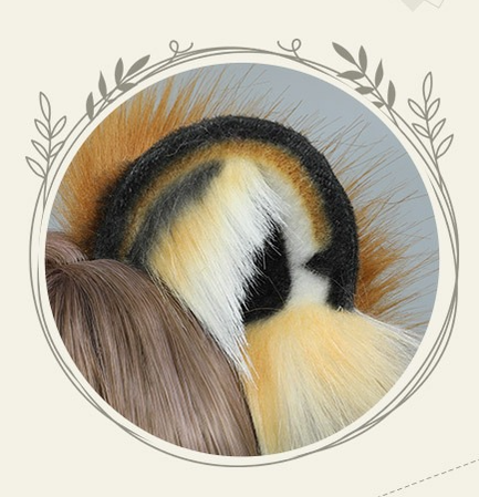 Simulated Fluffy Headdress Animal Tiger Ears Hairband