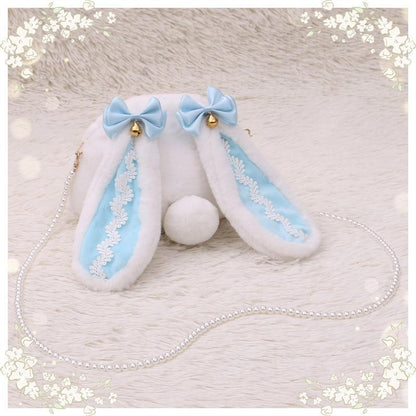 Furry Rice Cake Rabbit Sling Bag - Cute Animal Accessory 20640:285482