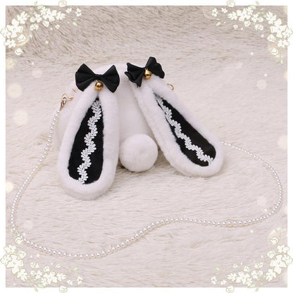 Furry Rice Cake Rabbit Sling Bag - Cute Animal Accessory 20640:285484