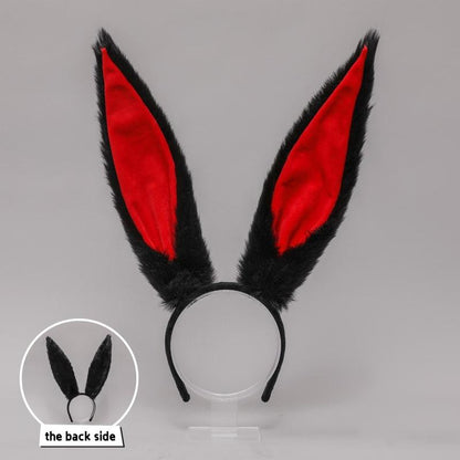 Adjustable Long Rabbit Ears Headband - Cute Bunny Kigurumi Accessory