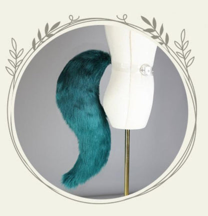 Genshin Impact Sumeru Tighnari Furry Hairband Animal Tail Set